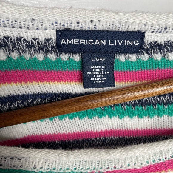 🍋American Living 3/4 sleeve striped sweater - Picture 3 of 6